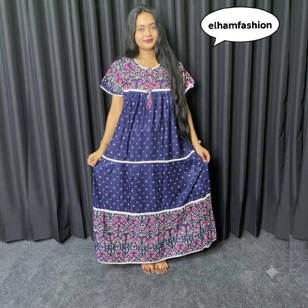 রয়্যাল ব্লু কালার ১০০% খাঁটি সুতি প্রিমিয়াম ক্যাজুয়াল ও ম্যাটারনিটি মেক্সি